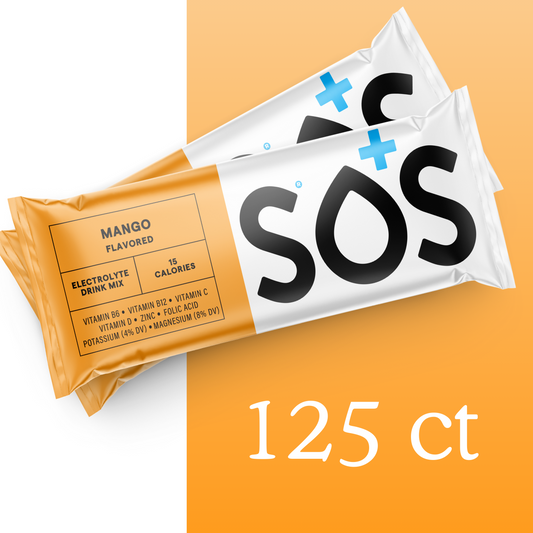 SOS Daily Electrolyte Stick Packet Mango -125 sticks bulk pack