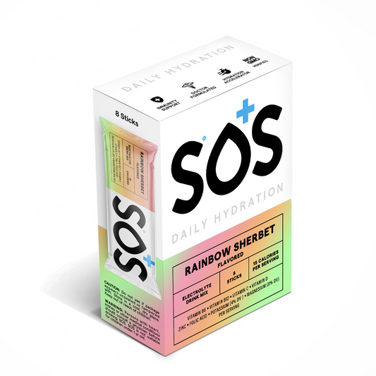 SOS Electrolyte Packets - Rainbow Sherbert 8ct Box