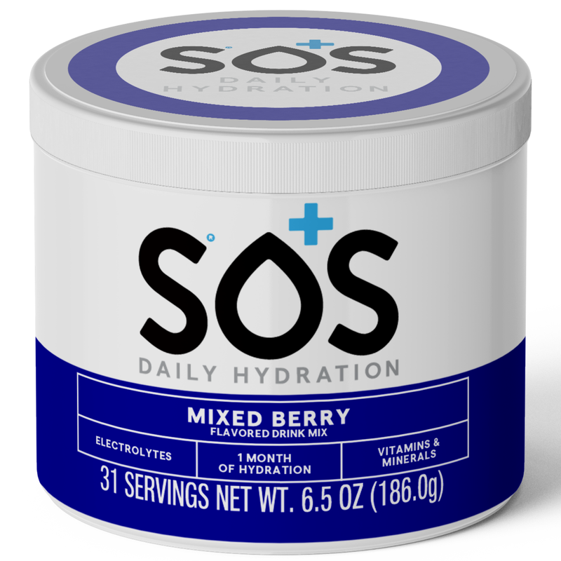 SOS Daily - Electrolyte Powder - Mixed Berry 31 Serving Tub