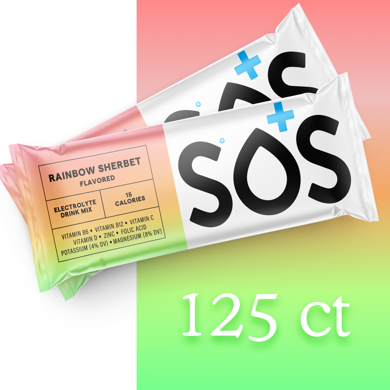 SOS Daily Stick Packet Rainbow Sherbet -125 sticks bulk pack