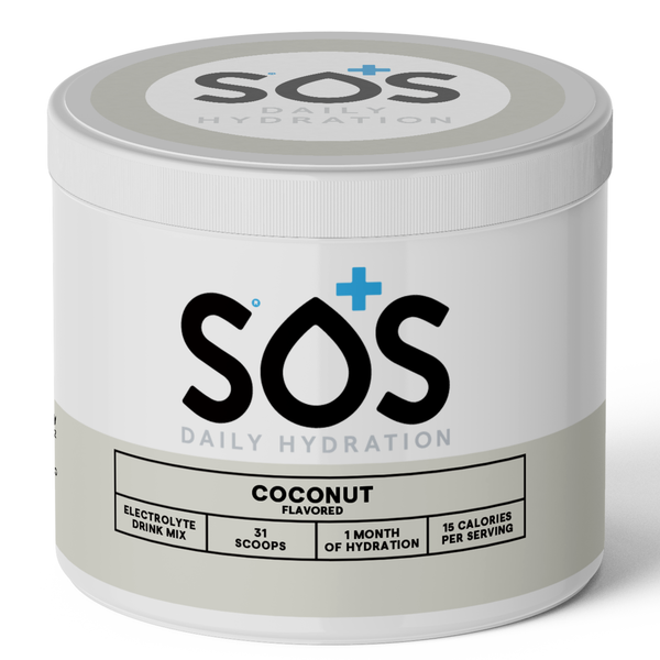 SOS Daily - Vitamin Enhanced Electrolyte Powder - Coconut 31 Serving Tub