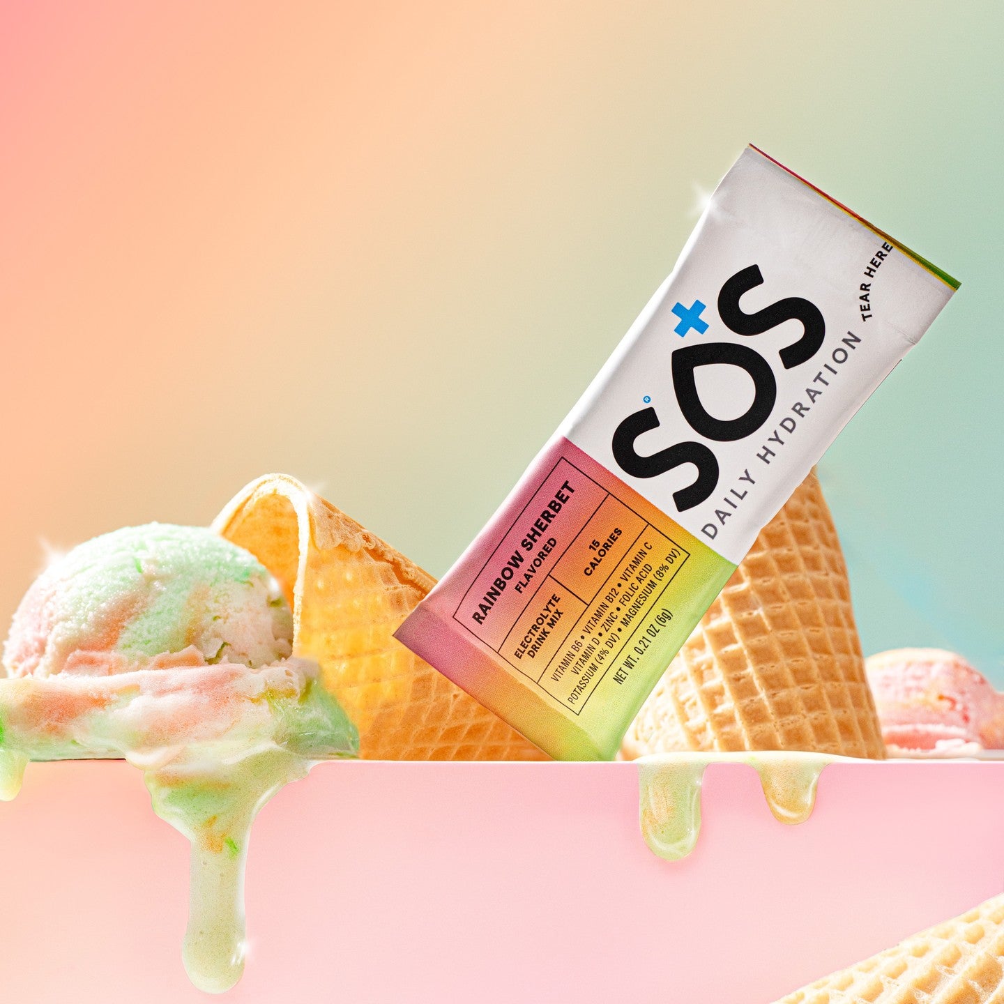 SOS Electrolyte Packet Bundle - Rainbow Sherbet 24-ct