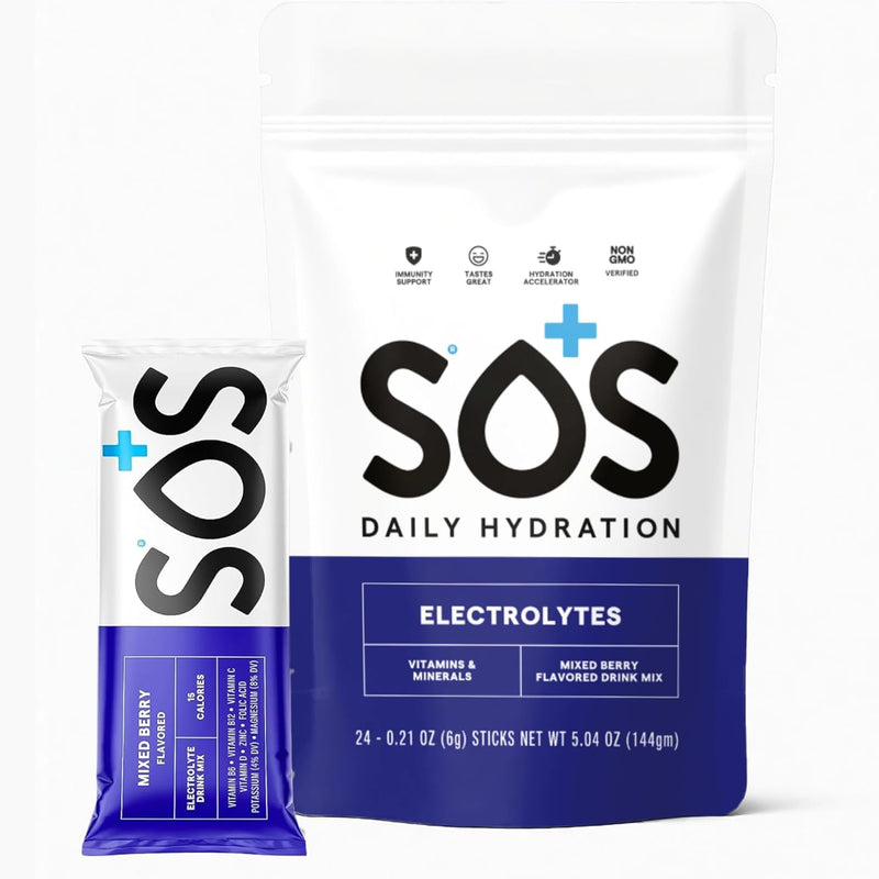 SOS Electrolyte Packet Bundle - Mixed Berry  24-ct
