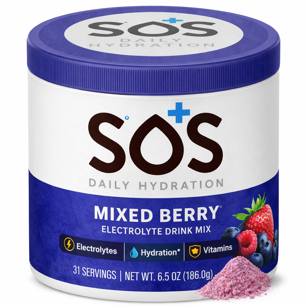 SOS Daily - Electrolyte Powder - Mixed Berry 31 Serving Tub