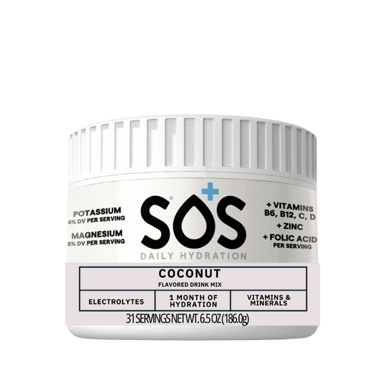 SOS Daily - Vitamin Enhanced Electrolyte Powder - Coconut 31 Serving Tub