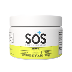 SOS Daily - Vitamin Enhanced Electrolyte Powder - Lemon 31 Serving Tub