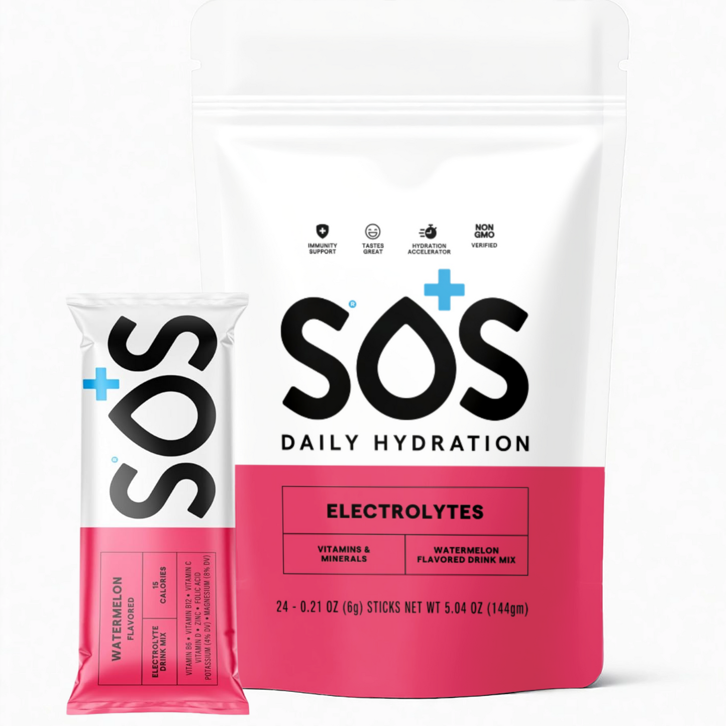 SOS Electrolyte Packet Bundle - Watermelon 24-ct