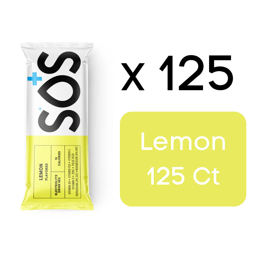 SOS Daily Electrolyte Stick Packet Lemon -125 sticks bulk pack
