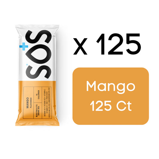 SOS Daily Electrolyte Stick Packet Mango -125 sticks bulk pack