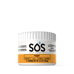 SOS Daily – Vitamin Enhanced Electrolyte Powder – Mango Flavor, 31 Serving Tub