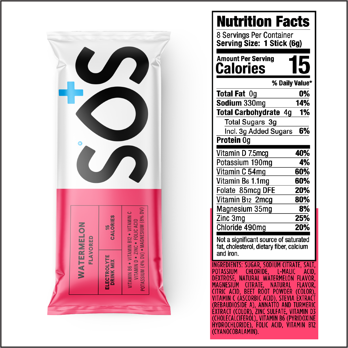 SOS Daily - Vitamin Enhanced Watermelon 8ct Box