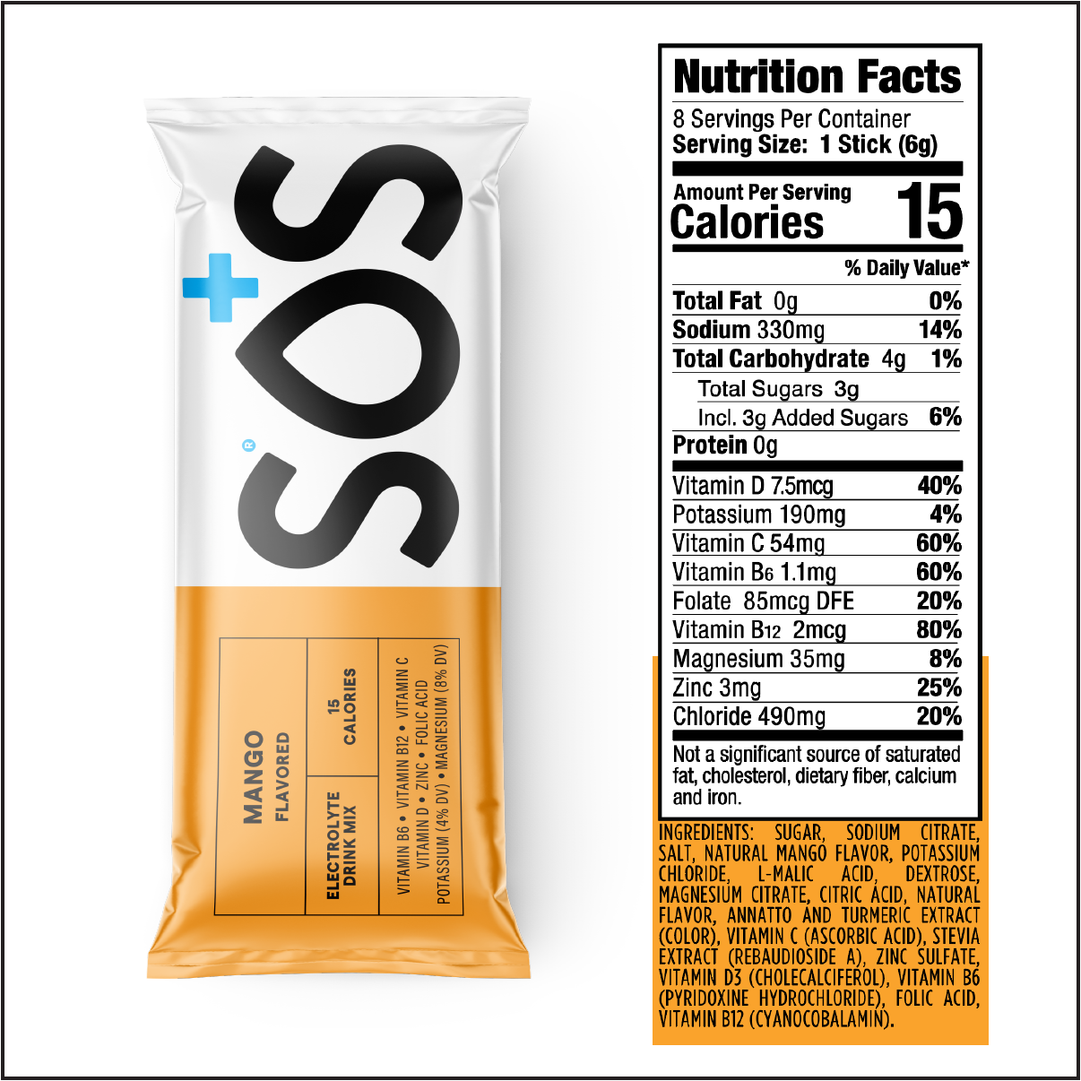 SOS Daily - Vitamin Enhanced Mango 8ct Box